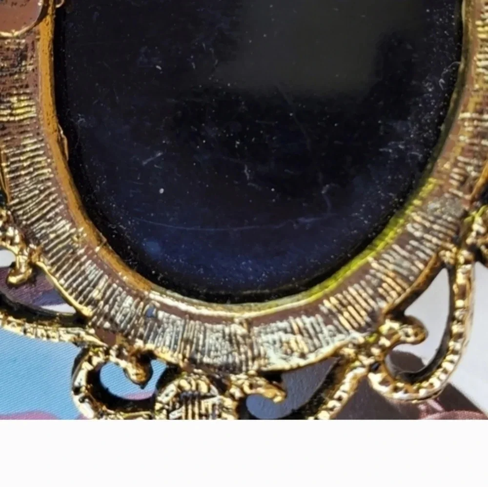 Vintage Transfer Spanish bull‎ pendant brooch